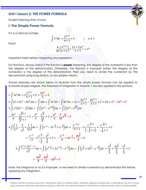 Fundamental Integration Formulas 的图像结果