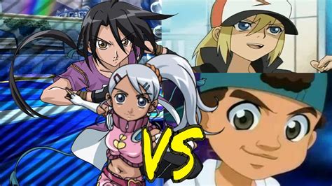 Bakugan Battle Brawlers Shun and Julie vs Billy and Komba - YouTube