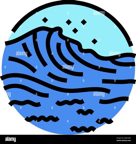 ocean waves tidal power color icon vector illustration Stock Vector Image & Art - Alamy