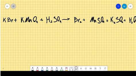 KBr+KMnO4+H2SO4=Br2+MnSO4+K2SO4+H2O расстановка коэффициентов методом электронного баланса 10 ...