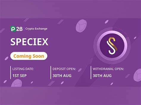 SPECIEX Token (SPEX) to be Listed on P2B Exchange, Opening New Avenues ...