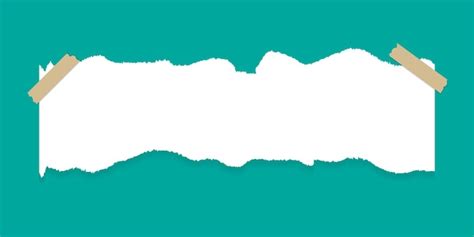 Carta strappata con nastro adesivo, carta strappata orizzontale blu con ...