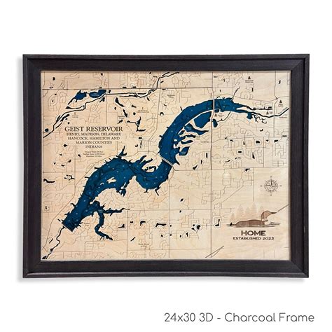 Buy Geist Reservoir Map, Geist Reservoir, Wood Lake Map, Wood Lake Sign ...