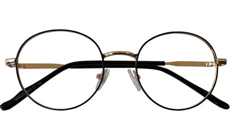Golden and Black Rim Metal Eyeglasses – Bombay Optical