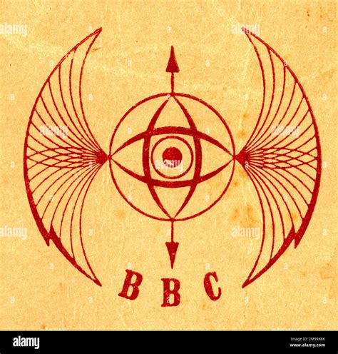 Original logo for the BBC, British Broadcasting Corporation Stock Photo ...
