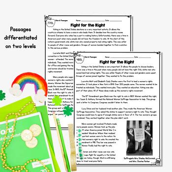 March Lexile Leveled Differentiated Reading Passages - 2nd & 3rd Grade