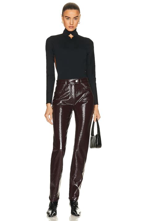 Courreges Open Back Milano Bodysuit in Black | FWRD