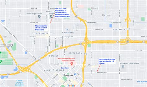 Fresno City Map Downtown