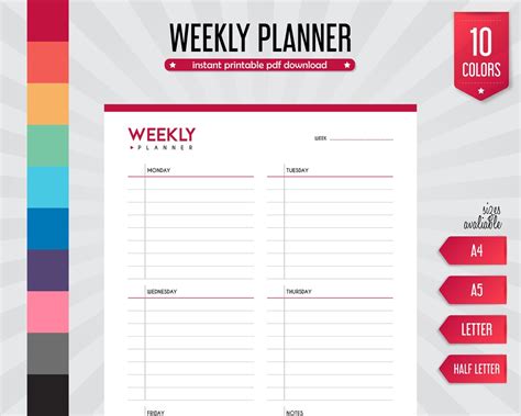 Image result for Weekly Planner Notes