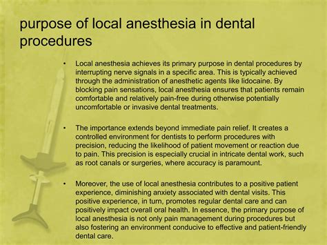 local anesthesia in dentistry definition of terms and indications and contraindications | PPT