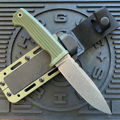 Demko FreeReign Drop Point 5" MagnaCut OD Green Handle Fixed Blade Kni ...