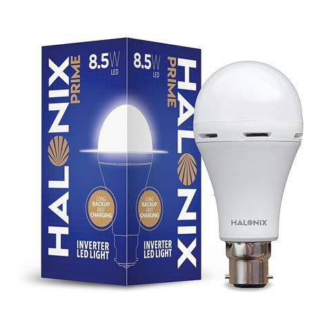 Buy Halonix 8.5 Watt B22 LED White Rechargeable Emergency light ...