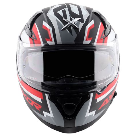 AXOR Apex Streak Dull Black Red Helmet– Moto Central