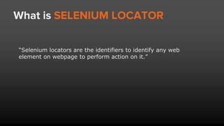 Locators CSS XPath in Selenium 的图像结果