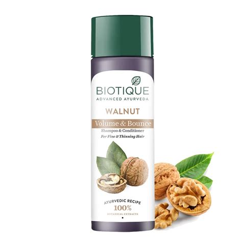 Buy Biotique Walnut Volume and Bounce Shampoo and Conditioner | For ...