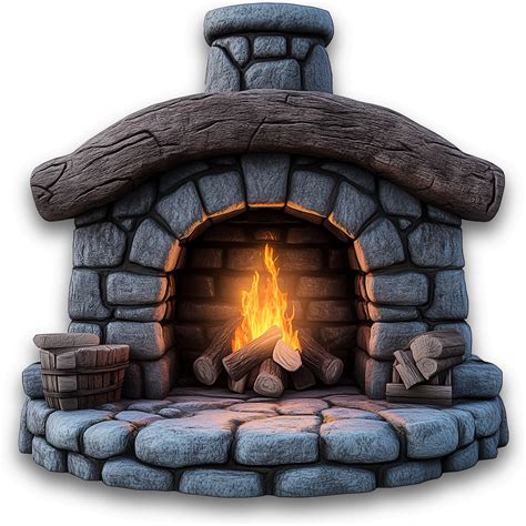 Cozy Fireplace Clip Art Christmas Watercolor Clipart Cozy Fire Pit