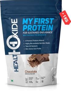HEALTHOXIDE My First Protein with whey, casein & pea, Chocolate Whey ...