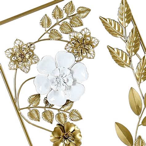 Providence Gold Floral Metal Wall Decor, 14x36