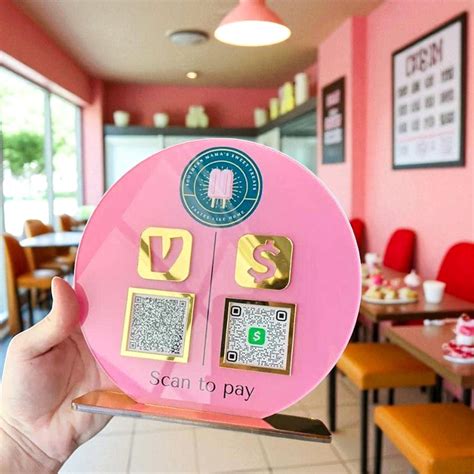 Buy Custom QR Code Acrylic Business Sign: Social Media & Payment ...