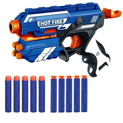 Jack Royal Storm Hot Fire Soft Bullet Gun Toy with 10 Safe Soft Foam ...