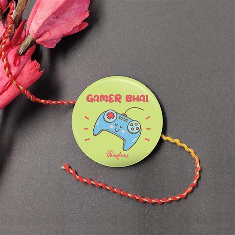 Bhai Please Gamer Bhai Rakhi with Fridge Magnet for Brother/Bhai/Bhaiya ...