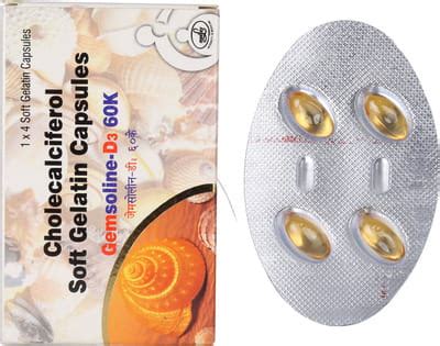 Gemsoline-D3 60K Softgel Capsule: Uses, Side Effects, Price, Dosage ...