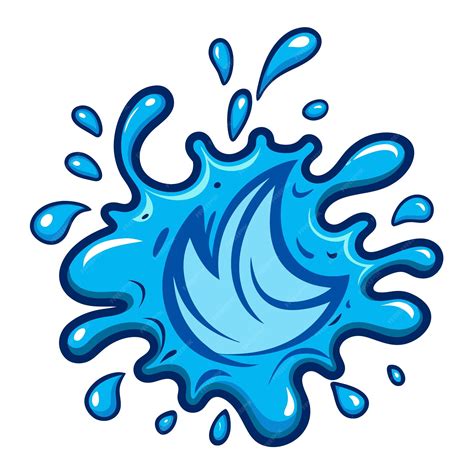 Water splash clip art and Vector Design With a White Background ...