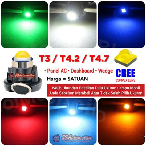 Jual Lampu LED T3 T4.2 T4.7 cree convex Panel Dashboard Speedometer ...