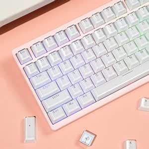 Mintcaps Keycaps - Crystal Jelly White Keycaps Translucent Custom ...