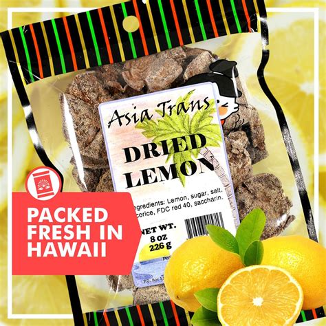 Asia Trans & Co. Dried Preserved Whole Lemon Crack Seed Slices - Sweet ...