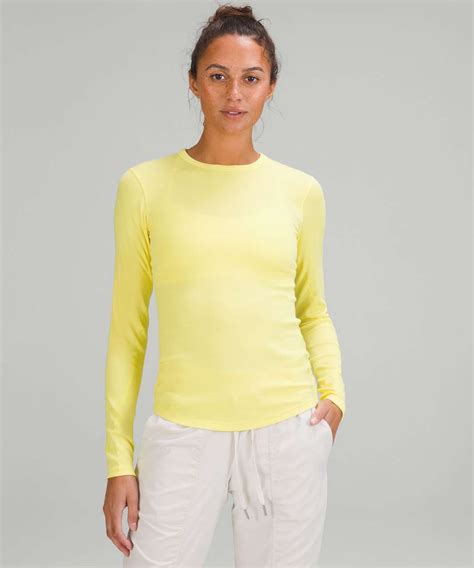 Lululemon Hold Tight Long Sleeve Shirt - Sunlight Yellow - lulu fanatics