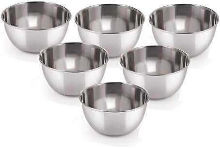 Buy Sumeet Stainless Steel Solid Bowl Set/Wati Set - 200 ml, 6 Pcs ...