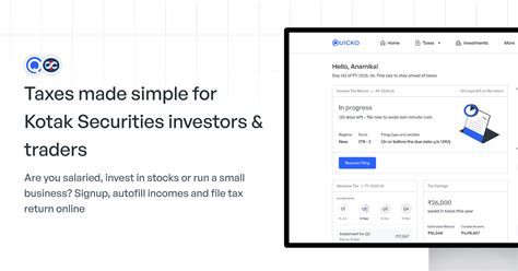 ITR Filing for Kotak Securities Customers | Quicko