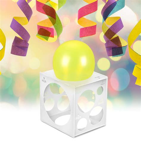 11 Holes Collapsible Plastic Balloon Sizer Box Cube, Balloon Size ...