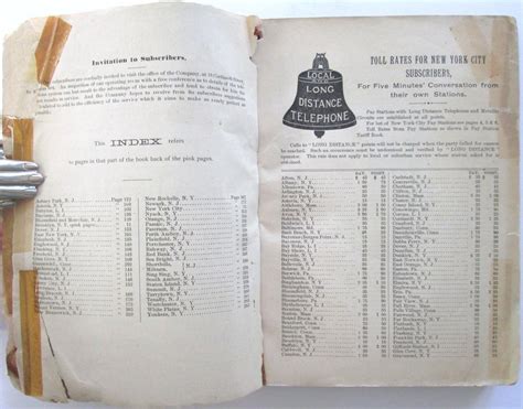 ANTIQUE NEW YORK CITY, BROOKLYN & NEW JERSEY PHONE BOOK Telephone ...