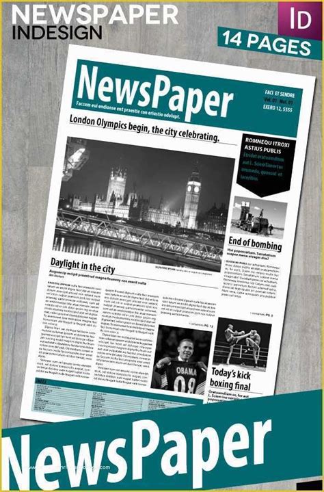 Image result for InDesign Newspaper Template