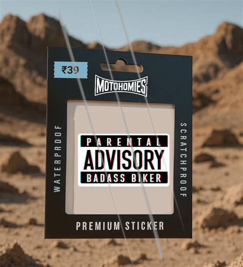 Parental Advisory - Badass Biker | Sticker – Motohomies