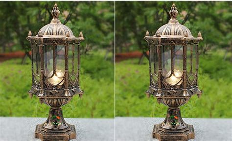 Fioca Antique Casted Brass Gate Light for Home Garden Fixture Post ...