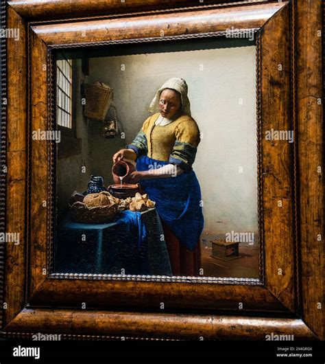 The Milkmaid painting by Johannes Vermeer, Rijksmuseum, Amsterdam, Holland Stock Photo - Alamy