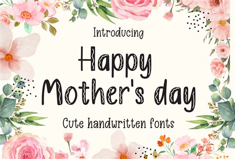 Happy Mothers Day Font by Bassoonartwork · Creative Fabrica