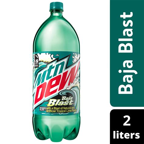 Mountain Dew Baja Blast Soda Pop 2 Liter Bottle - Walmart.com