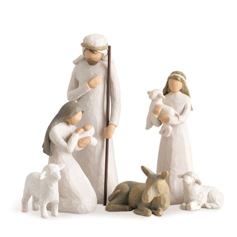 Amazon.com: Willow Tree 6-Piece Nativity Set, Behold The Awe and Wonder ...