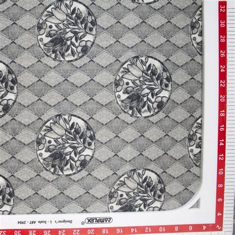 Buy Grey Digital Print Satin Linen Fabric Online – TradeUNO Fabrics