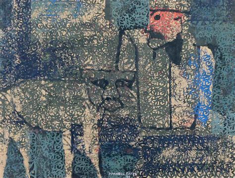 Maxwell Bennett Bates: PERSIAN AND LION - Hodgins Art Auction