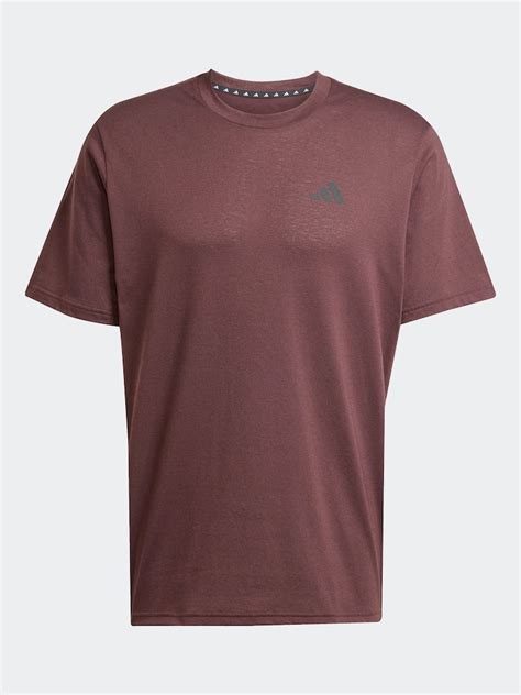 Buy adidas Brown Suede Train Essentials Feelready Training T-Shirt from ...