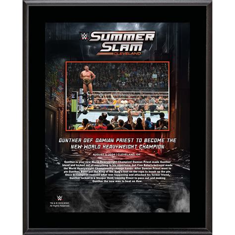 Gunther WWE 10.5" x 13" 2024 SummerSlam Sublimated Plaque