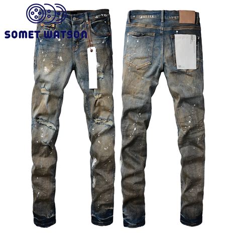 Purple Color Brand Name Slim Jeans Plus Size Denim Cow Boy Jeans Purple ...