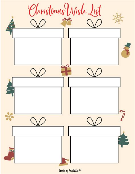 My Christmas Wish List Template Christmas Wishlist Template | Instant