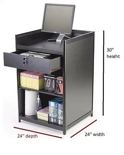 Checkout Counter - Stainless Steel L Shape Supermarket Cash Counter for ...
