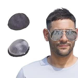 HAIR HUT Toupee for Men Injected pu 3mm, 5mm Thin Skin Hair System Flat ...